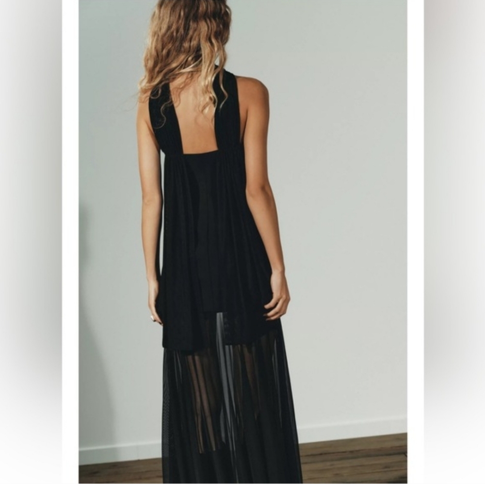 Zara TRANSPARENT COMBINATION DRESS SIZE S M - Picture 8 of 16